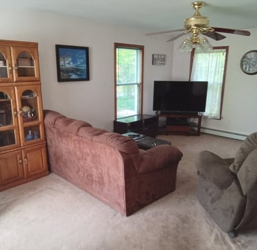 spacious family room