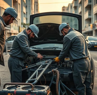 تبديل بطاريات عند البيت 