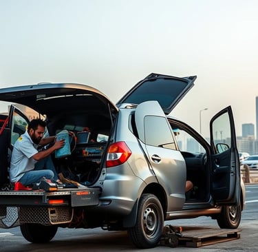 تبديل بطاريات عند البيت