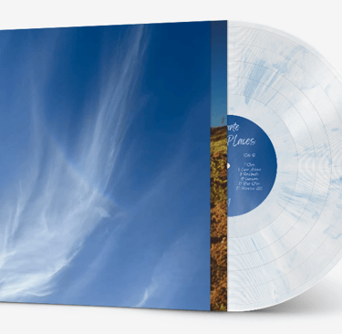 Dante 'New Places' vinyl record with a blue sky 