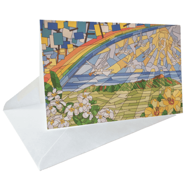 Postcard Jesus Coming over Diamond Head by Mara Branco