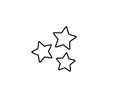 Elément décoratif - étoiles monolignes noires Joanie Frigau