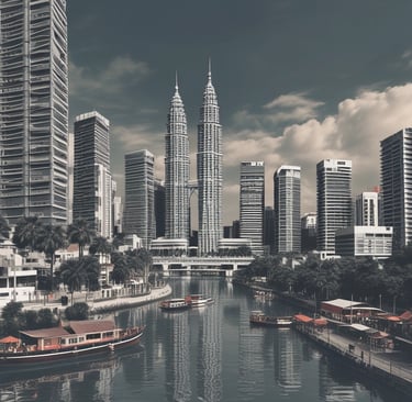 Malaysia, Petronas Twin Tower in the background.