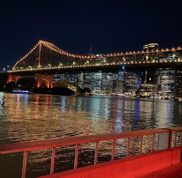 Cruises Down Under - Cruise Port of Call -Brisbane at night