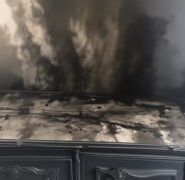 smoke damage following a fire