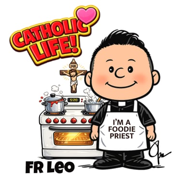 Catholic Priest Cooking Up A Holy Feast