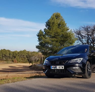 Coche importado de alemania siendo conducido por el cliente