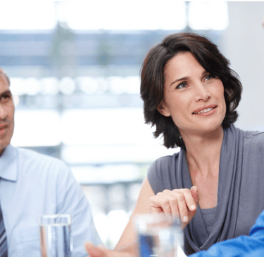 a woman with attention