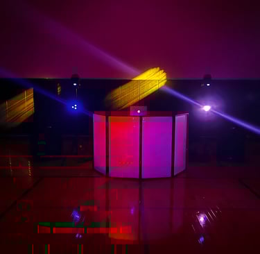 school prom dj setup