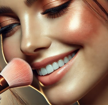 maquiagem simples - blush