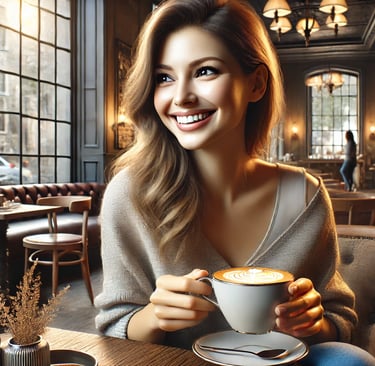 mulher escolhendo o melhor café