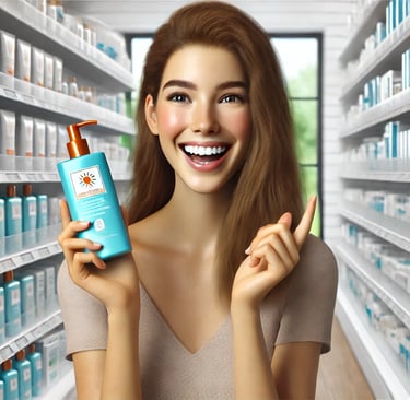 mulher escolhendo o protetor solar ideal