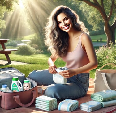 Mulher escolhendo as melhores fraldas