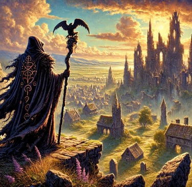 Anuheim - Warlock Looking Over Ruined City