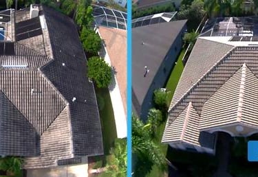 roof cleaning before and after broward county fl 