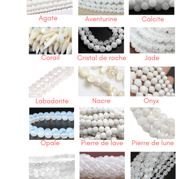 Sélection de pierres blanches Les Couleurs de Lo