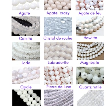 Sélection de pierres blanches Les Couleurs de Lo