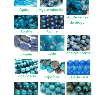 Sélection de pierres bleues Les Couleurs de Lo