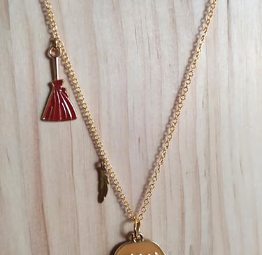 Collier doré Hermione Granger Les Couleurs de Lo