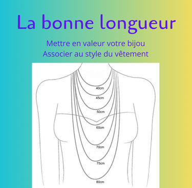 La longueur des colliers bijoux Les Couleurs de Lo