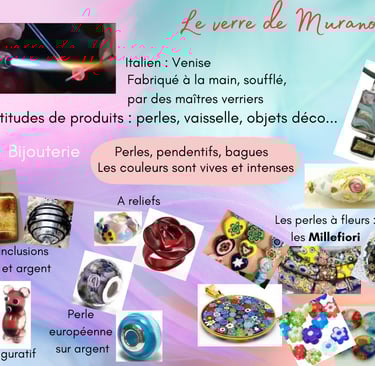 Les matières le verre de Murano Les Couleurs de Lo