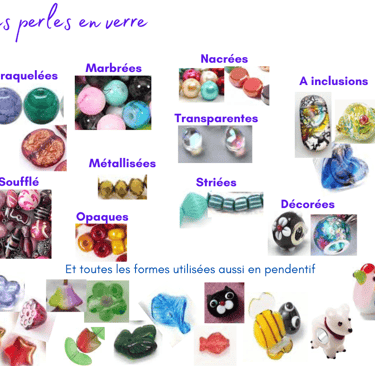 Les matières des perles Les Couleurs de Lo