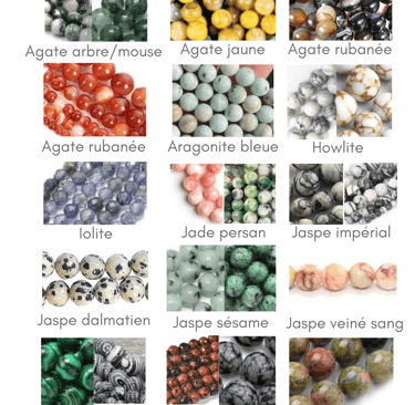 Sélection de pierres bicolores Les Couleurs de Lo