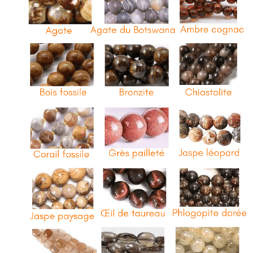 Sélection de pierres marron Les Couleurs de Lo
