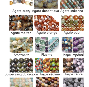 Sélection de pierres multicolores Les Couleurs de Lo