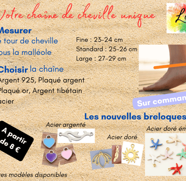 Bijoux Les Couleurs de Lo commander une chaîne de cheville