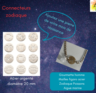 Les zodiaques acier argenté pour commande Les Couleurs de Lo