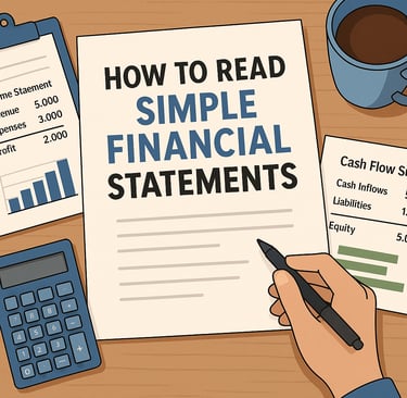 How to read simple financial statements