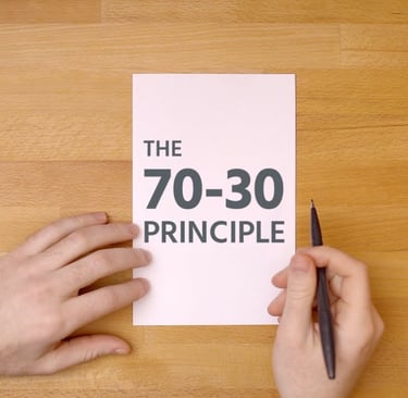The 70 30 rule for creators