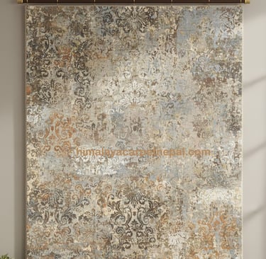 Custom bespoke handmade rugs crafted in Nepal –abstract wall-hanging- Himalaya Carpet Industries