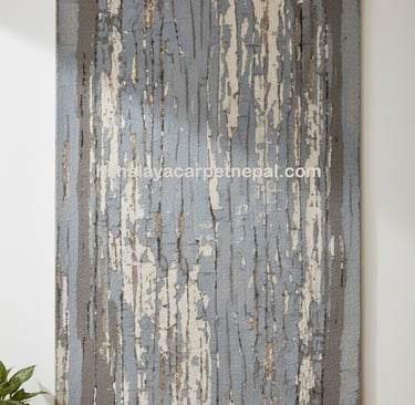 Custom bespoke handmade rugs crafted in Nepal –abstract wall-hanging- Himalaya Carpet Industries