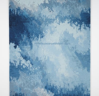 Custom bespoke handmade rugs crafted in Nepal –abstract wall-hanging- Himalaya Carpet Industries