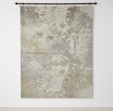 Custom bespoke handmade rugs crafted in Nepal –abstract wall-hanging- Himalaya Carpet Industries