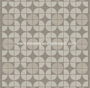 Custom Rugs - Contemporary Tibetan hand-knotted rug / repeating geometric pattern / modern design