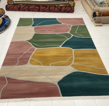 Custom bespoke handmade rugs crafted in Nepal – abstract design-Himalaya Carpet Industries