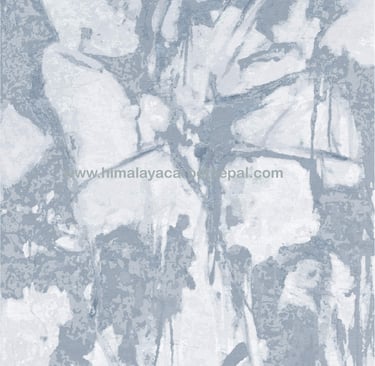 Custom Rugs - Abstract hand-knotted rug with organic splatters and sweeping brushstrokes