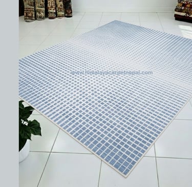 Custom Rugs - Contemporary geometric grid design Tibetan hand-knotted rug with modern patterns