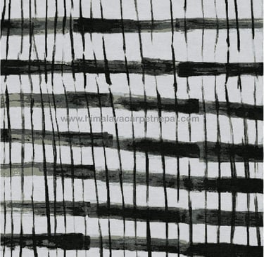 Custom Rugs - Modern contemporary hand-knotted rug with geometric design for stylish living spaces