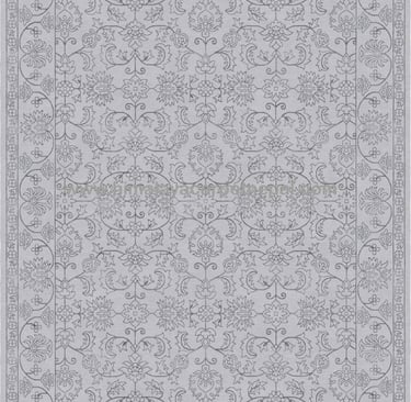 Custom Rugs - Contemporary traditional floral hand-knotted rug with intricate geometric patterns