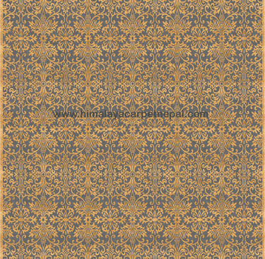 Custom Rugs - Contemporary traditional damask hand-knotted rug with intricate floral patterns