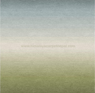 Custom rugs-gradient abstract hand-knotted rug with multi ombre tones