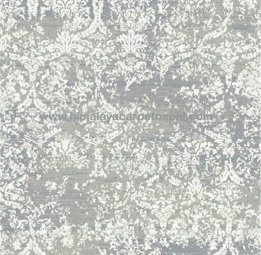Custom Rugs - Contemporary traditional damask hand-knotted rug with intricate floral patterns