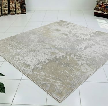 Custom Rugs - Gradient abstract hand-knotted rug with explosive floral design