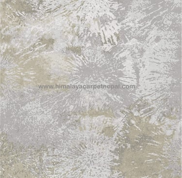 Custom Rugs - Gradient abstract hand-knotted rug with explosive floral design