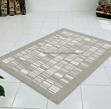 Custom Rugs - Contemporary geometric area rug, hand-knotted in Tibet with premium craftsmanship