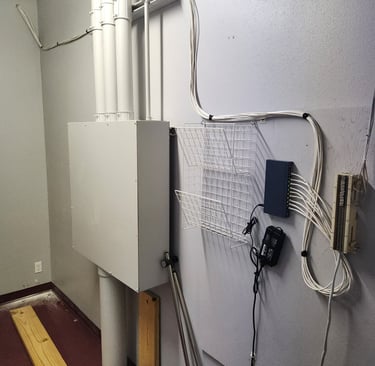 Network switches installed.